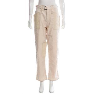 ISABEL MARANT Linen-Blend High-Rise Cargo Pants